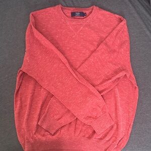 J. Crew Men's Heathered Red Crewneck Sweater